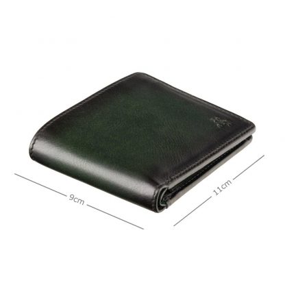Стильный мужской кошелек Visconti AT60 Arthur c RFID (Burnish Green) зеленый