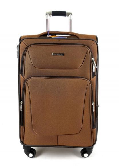 Текстильный чемодан 4 колеса 603/3/S-brown нейлон коричневый