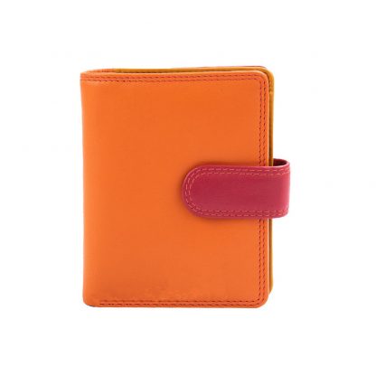 Кожаный женский кошелек Visconti RB40 Bali c RFID (Orange Multi) оранжевый