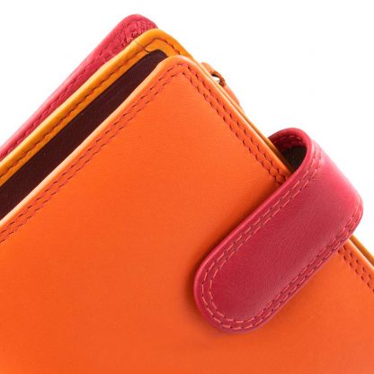 Кожаный женский кошелек Visconti RB40 Bali c RFID (Orange Multi) оранжевый