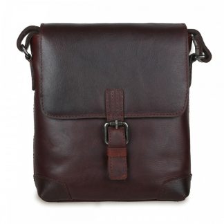 Стильная кожаная мужская сумка Ashwood Jack Tan коричневая