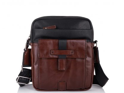 Мужская сумка кожаная Tiding Bag t0037 коричневая