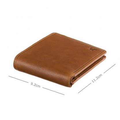 Кожаный мужской кошелек Visconti DRW40 Newton (Oak Tan) светло-коричневый