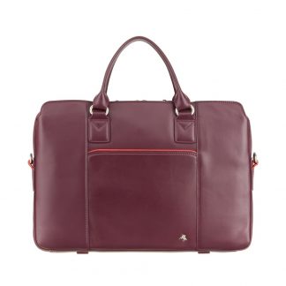 Классическая женская сумка для ноутбука Visconti WB70 Harriet 13 (Plum) бордовая